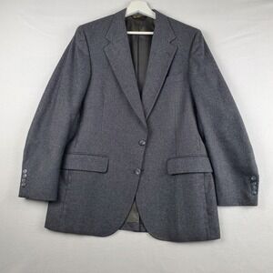 Barrister  For Wallachs Blazer Jacket Men's 42  Gray Wool Single Breasted